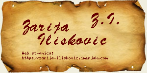 Zarija Ilišković vizit kartica